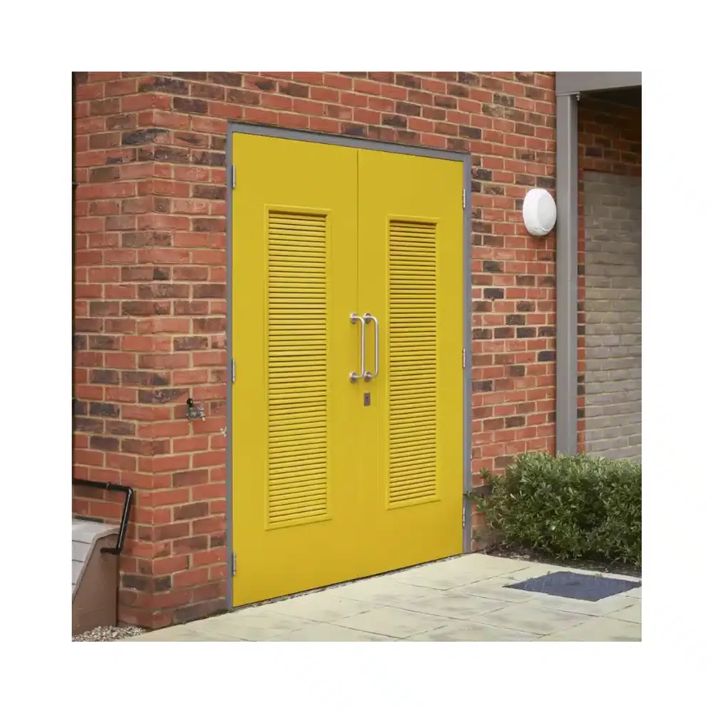 Double Steel Door – Louvre